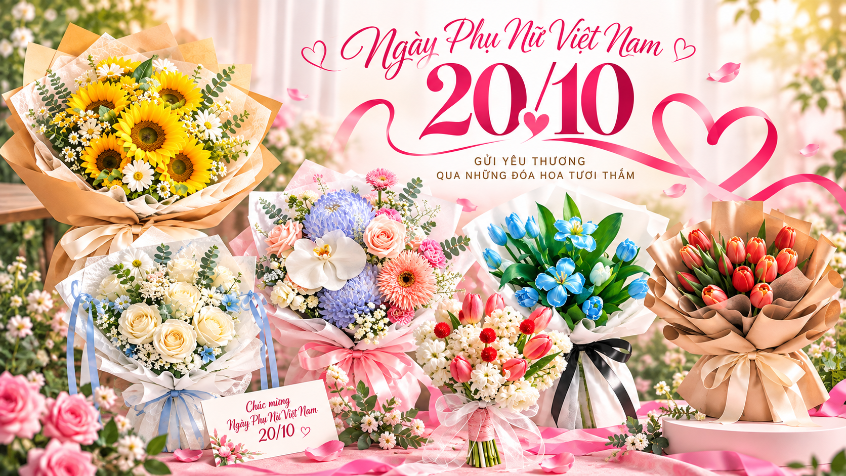 chọn hoa cho ngày phụ nữ việt nam
